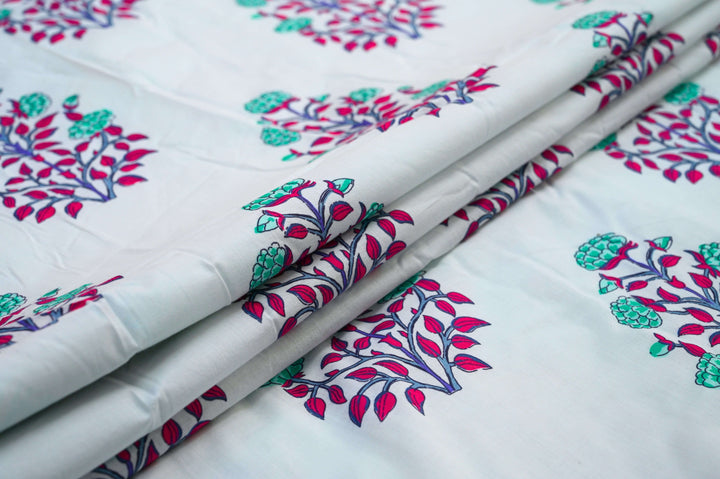 indian printed cotton floral design - floral block print quilting fabric