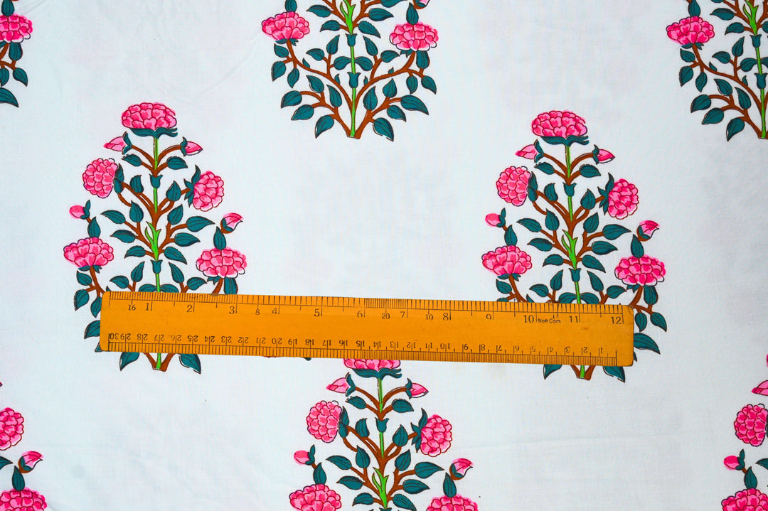 indian printed cotton floral design - floral block print quilting fabric