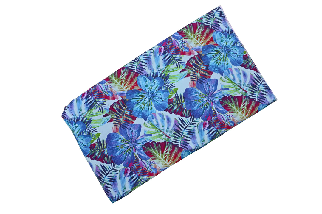 floral design cotton fabric close up - indian floral fabric for sewing