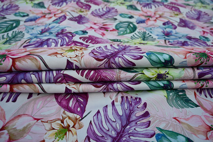 floral print fabric yardage - tropical fabric for home decor