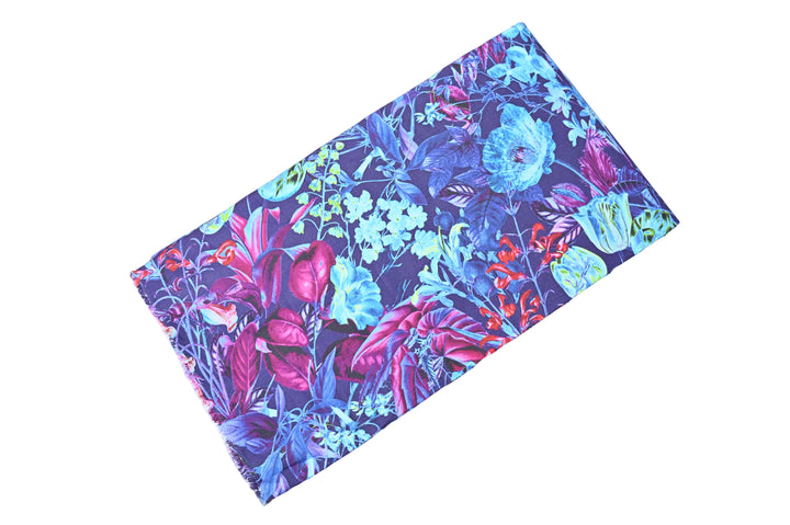 printed cotton canvas for cushions - floral upholstery fabric by yardage