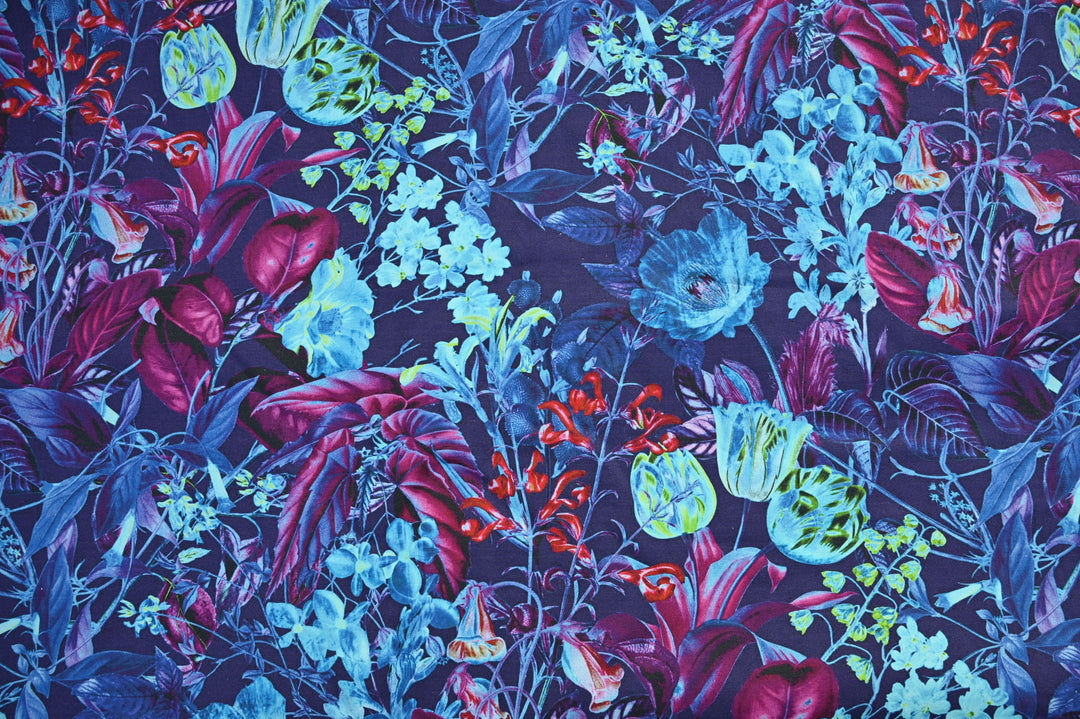 Floral Cotton Fabric by the Yard | Indian Flower Print Fabric Store