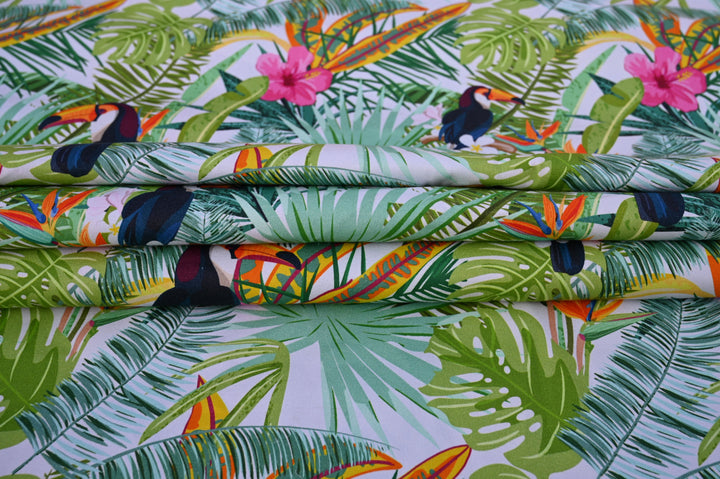 decorative bird pattern home decor fabric - thick cotton canvas fabric by yardage