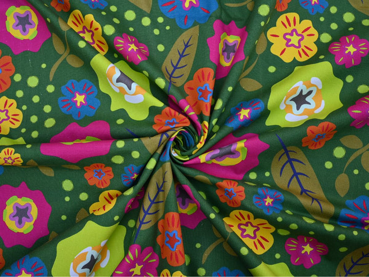 floral canvas fabric for womens sewing - heavy cotton canvas fabric for home decor