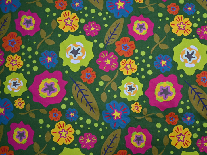 floral print cotton canvas fabric by the yard - indian cotton canvas upholstery fabric