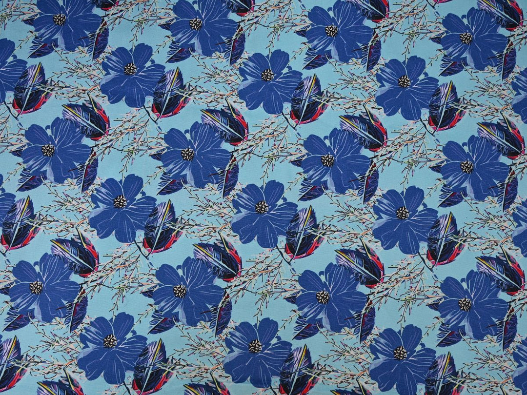 floral pattern cotton canvas fabric by the yard - heavy duty canvas fabric for sewing