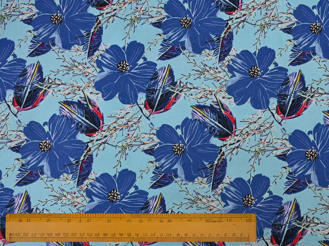 heavy cotton fabric for cushion covers -  
floral print canvas upholstery material