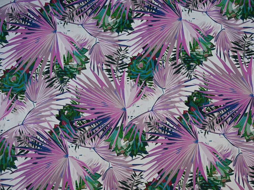 tropical print cotton canvas fabric by the yard - indian cotton canvas fabric for table mats