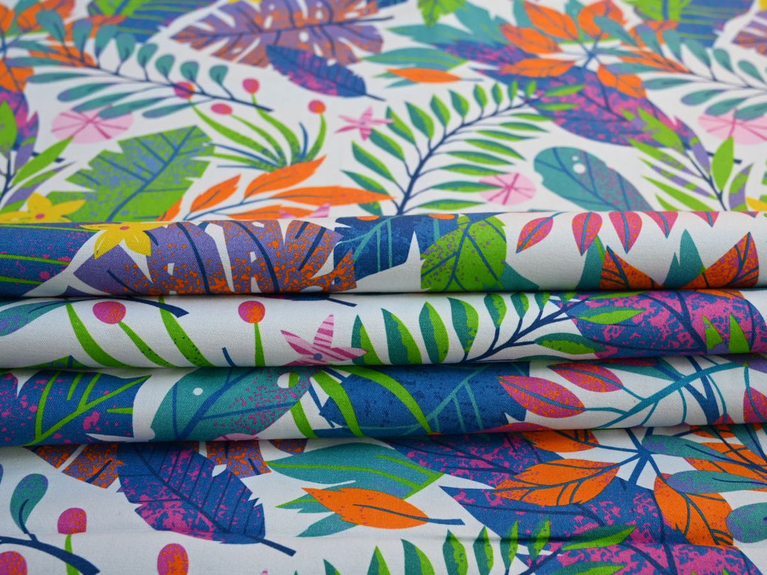 thick canvas fabric for home decor - decorative leaf canvas yardage