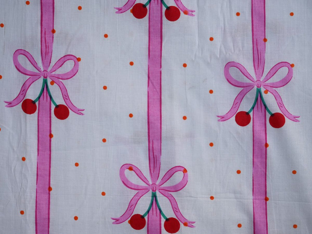 Bow Pattern Print Cotton Fabric by the Yard – Indian Textile for Sewing, Dresses & DIY Decor Projects