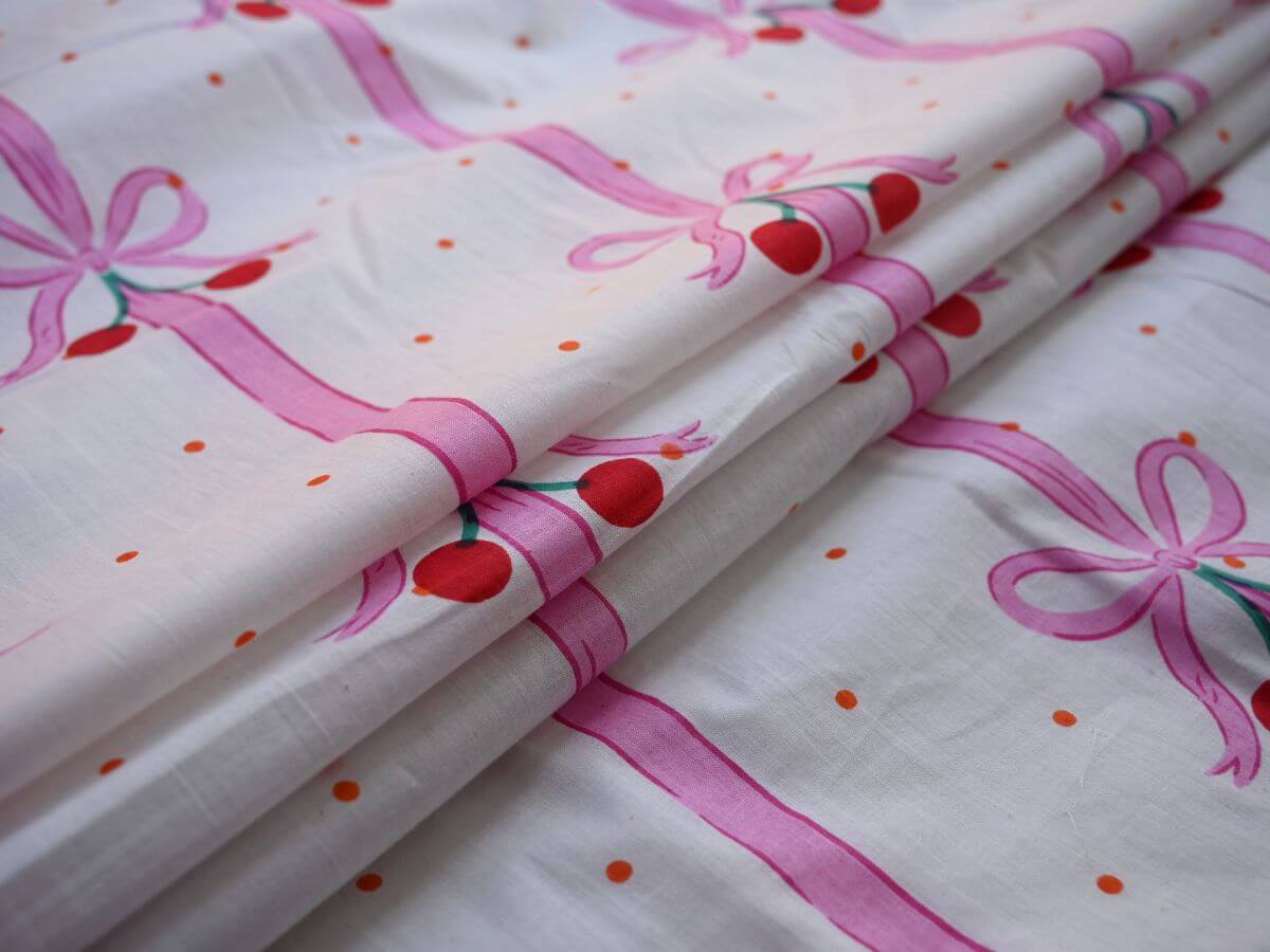 Bow Pattern Print Cotton Fabric by the Yard – Indian Printed Textile D ...