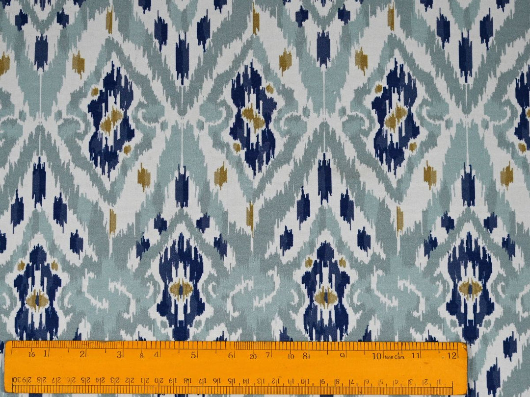 cotton canvas fabric for home decor sewing - ikat pattern heavy textile fabric