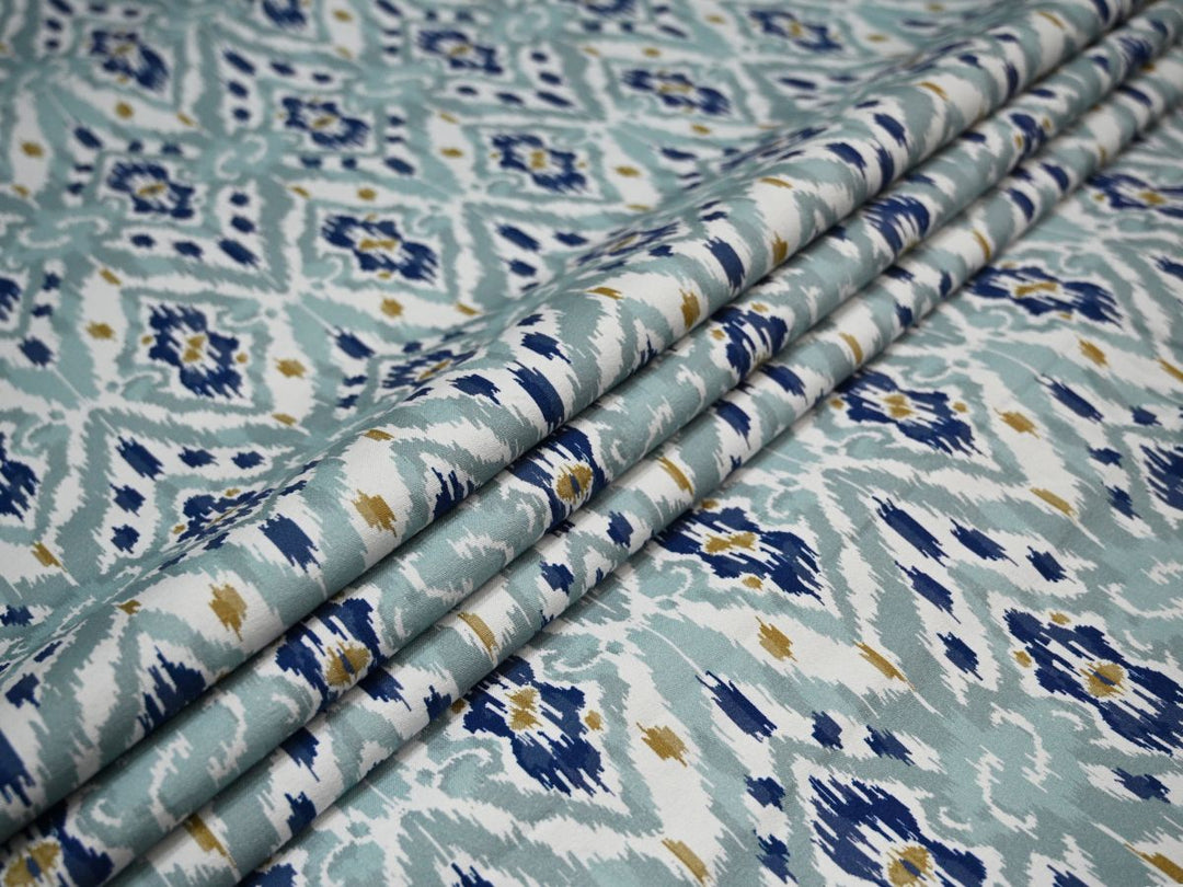 Ikat Print Canvas Upholstery Fabric by the Yard | Heavy Cotton Textile