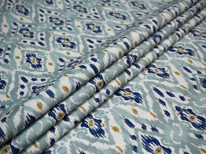 Ikat Print Canvas Upholstery Fabric by the Yard | Heavy Cotton Textile