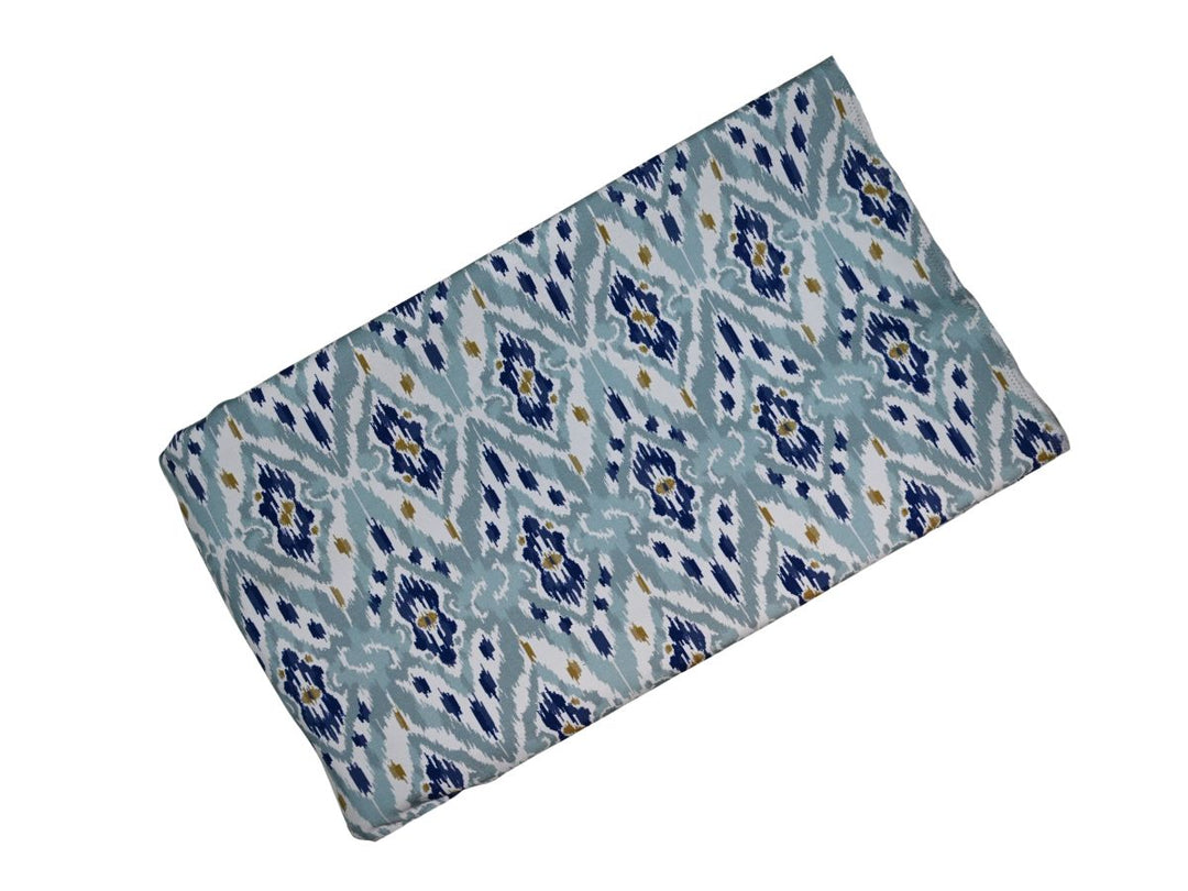 heavy canvas fabric for table runners - decorative ikat upholstery fabric close up