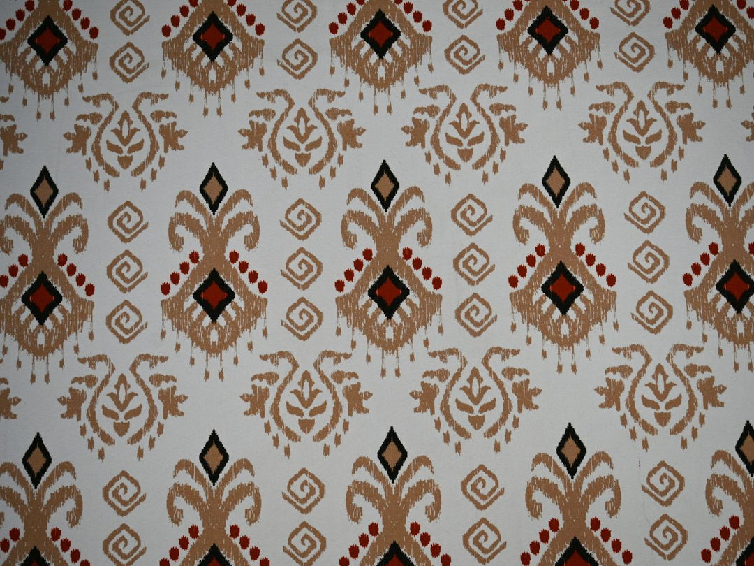 ikat print canvas fabric by the yard - ikat canvas cloth textile material