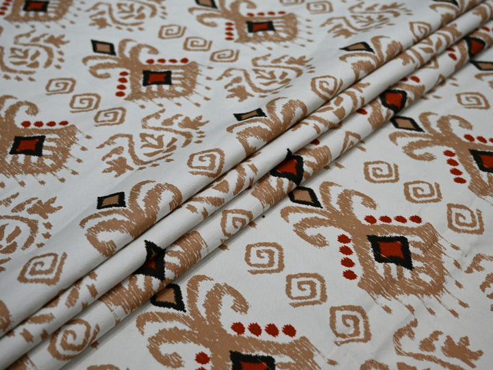 ikat print canvas material fabric by the yard for tote bag and home decor