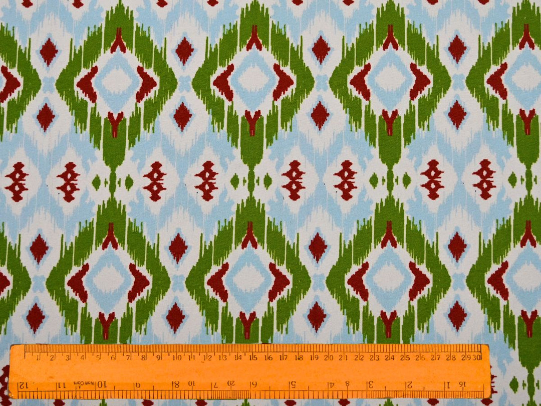 canvas upholstery fabric ikat pattern - heavy canvas textile printed fabric