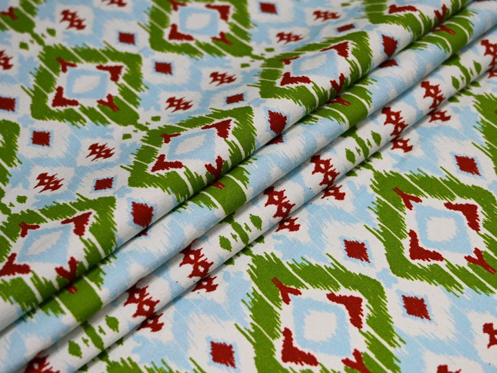 ikat printed canvas for tote bag - upholstery fabric by the yard 