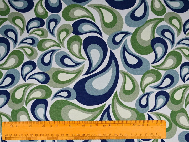 durable cotton canvas fabric for bags - paisley canvas fabric close up texture