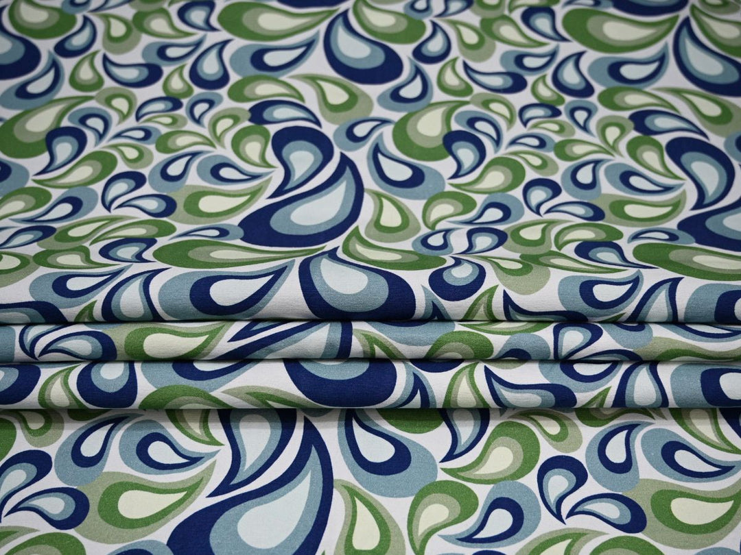 heavy cotton canvas for cushions and furniture - decorative paisley canvas textile