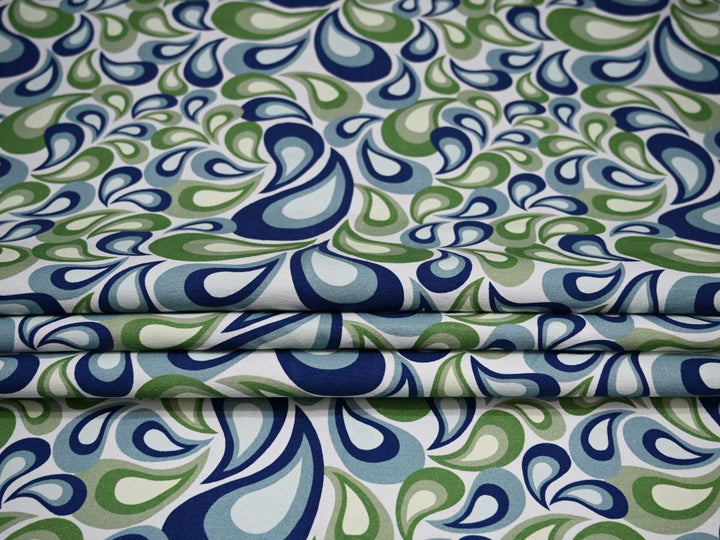 heavy cotton canvas for cushions and furniture - decorative paisley canvas textile