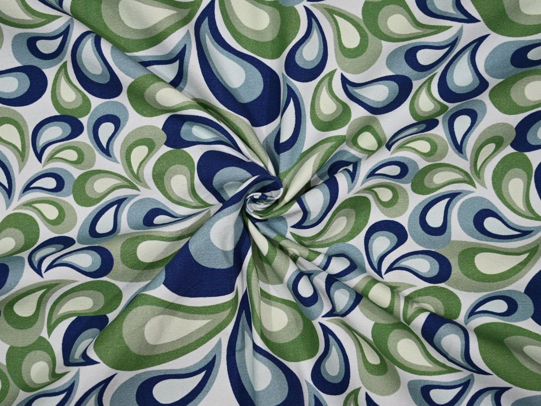 paisley print cotton canvas fabric by the yard - indian paisley canvas upholstery fabric