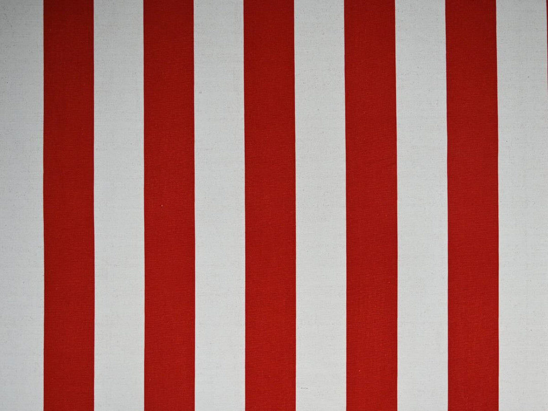 red and white striped canvas fabric by the yard - striped cotton canvas upholstery fabric