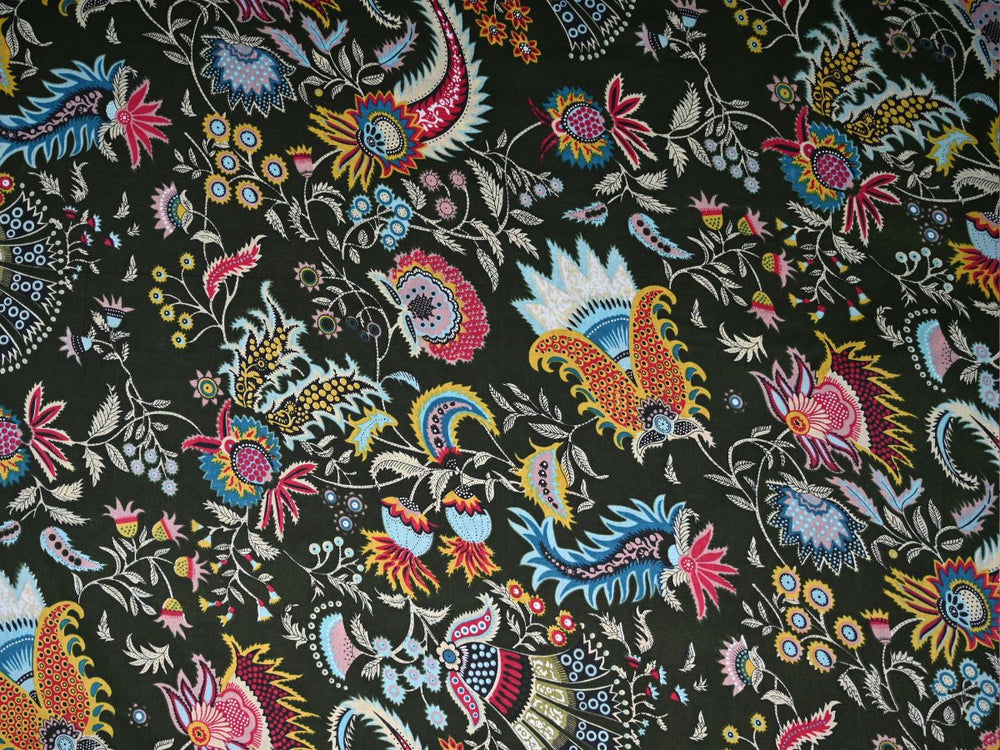 Floral Paisley Print Fabrics by the Yard – Indian Cotton Textile Store for Sewing & Home Decor