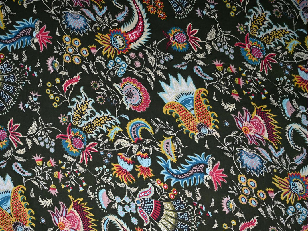 Floral Paisley Print Fabrics by the Yard – Indian Cotton Textile Store for Sewing & Home Decor