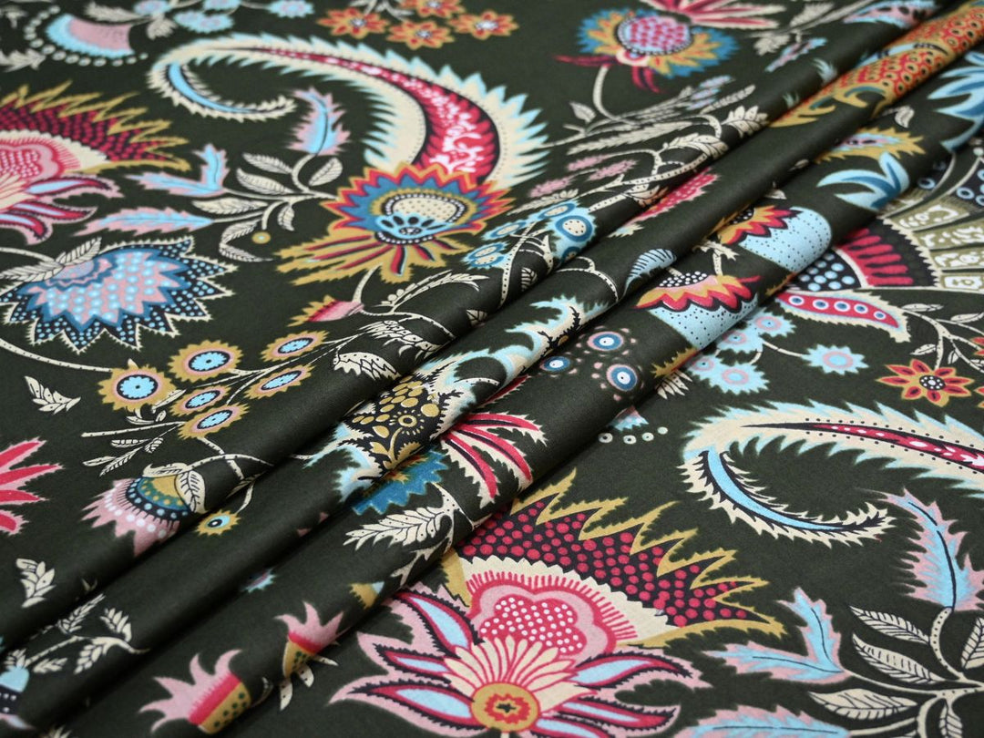 Floral Paisley Fabrics by the Yard | Indian Cotton Textile Store Online