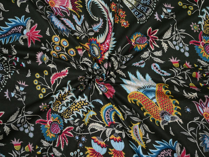 Floral Paisley Fabric by the Yard | Indian Cotton Textile Store