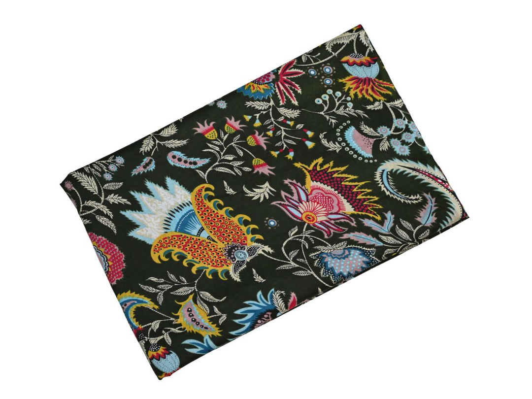 floral paisley print fabric by the yard - indian paisley cotton textile store