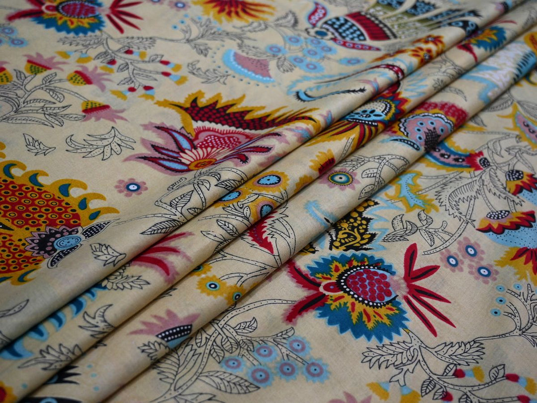 quilting cotton paisley fabric - floral paisley textile collection