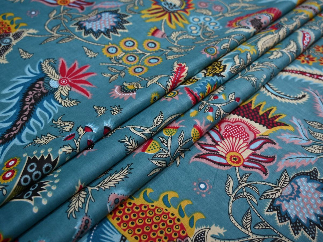 decorative paisley fabric for home decor - indian paisley print cotton yardage