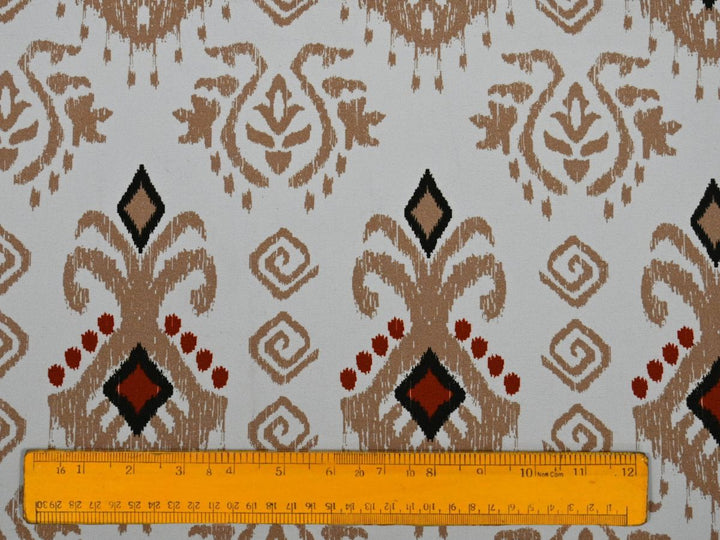 ikat print canvas material fabric by the yard for tote bag and home decor