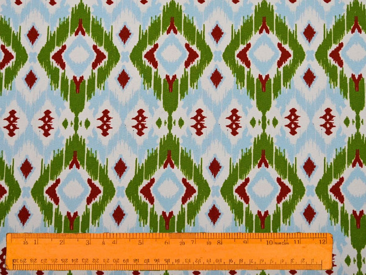 ikat printed canvas for tote bag - Heavy upholstery fabric by the yard
