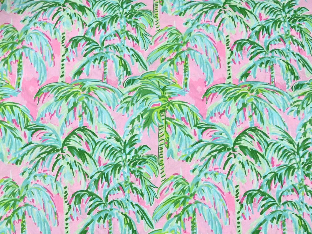 Indian Textile for Sewing, Beachwear & Home Decor - Palm Tree Tropical Print Cotton Fabric by the Yard