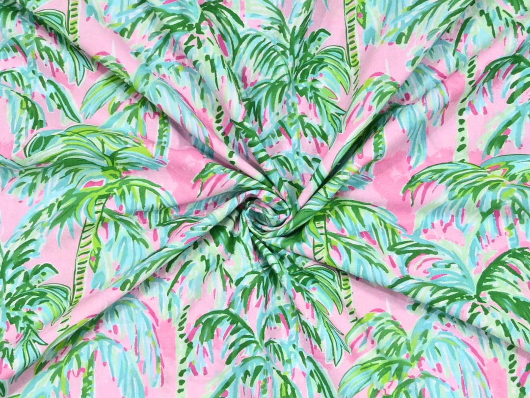 palm tree fabric by the yard - tropical print cotton fabric palm design
