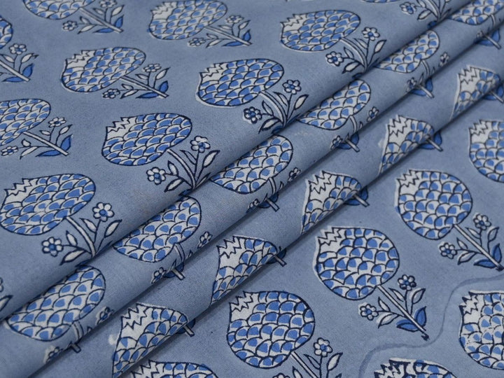 Floral Block Print Fabric by the Yard | Online India Cloth Store – Indolibas