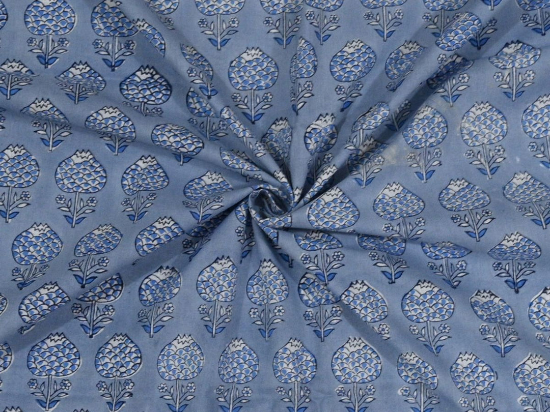 Hand block print fabric by the yard Indian textile - Indian cotton block print fabric for dresses