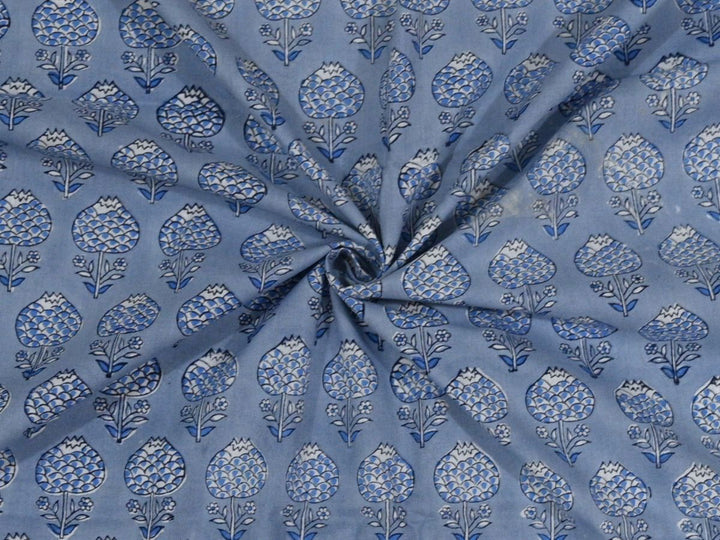 Hand block print fabric by the yard Indian textile - Indian cotton block print fabric for dresses