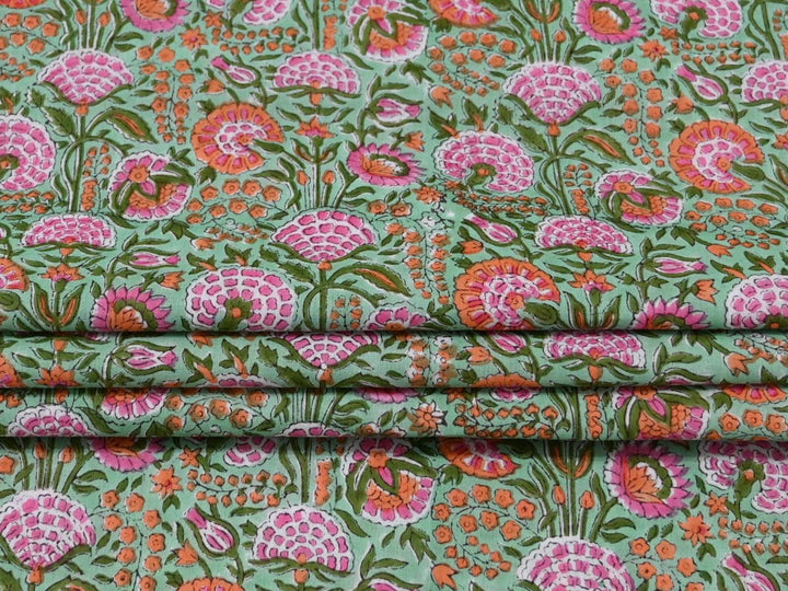 Printed cotton fabric shopping online India - Block print fabric collection India store