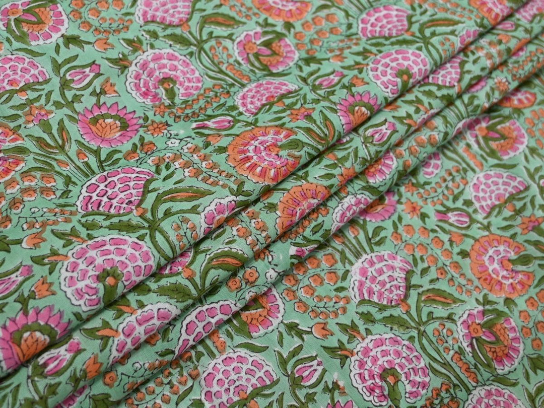 Buy Floral Fabric Online | Fabrics by the Yard & Block Print India – Indolibas