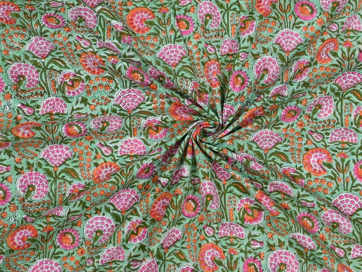 Indian fabric store colorful textiles collection - Hand block print fabric by the yard online
