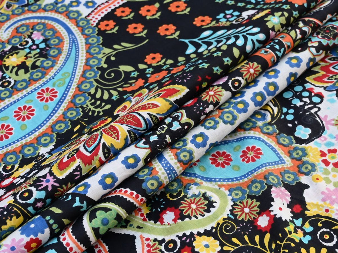 Paisley Fabric by the Yard | Indian Printed Cotton for Quilting & Sewing – Indolibas