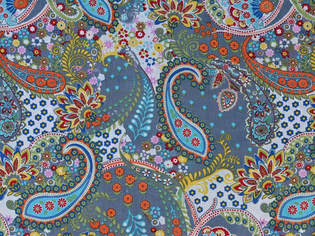 Boho bandana fabric paisley print India
Handmade paisley block printed fabric store online 