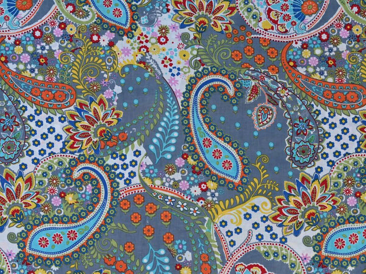 Boho bandana fabric paisley print India
Handmade paisley block printed fabric store online 