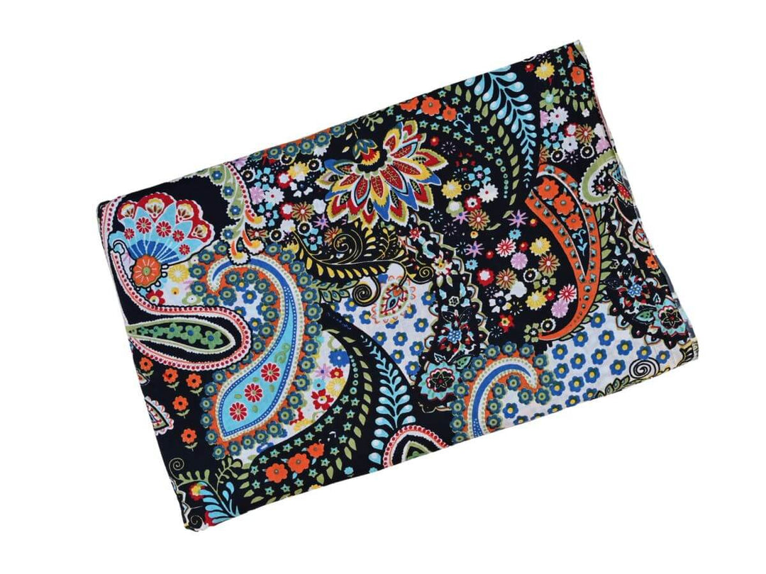 Soft cotton paisley fabric for quilting projects - Printed paisley fabric for dress making
