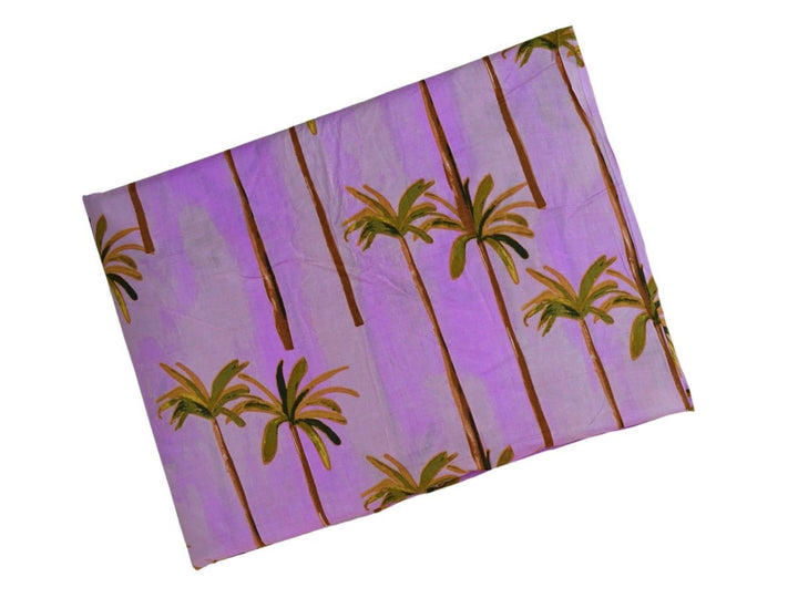 Tropical palm print cotton textile India
Palm printed fabric for DIY clothing and crafts